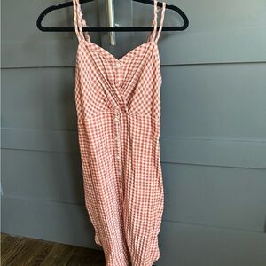 Wishlist Orange Gingham Midi Dress